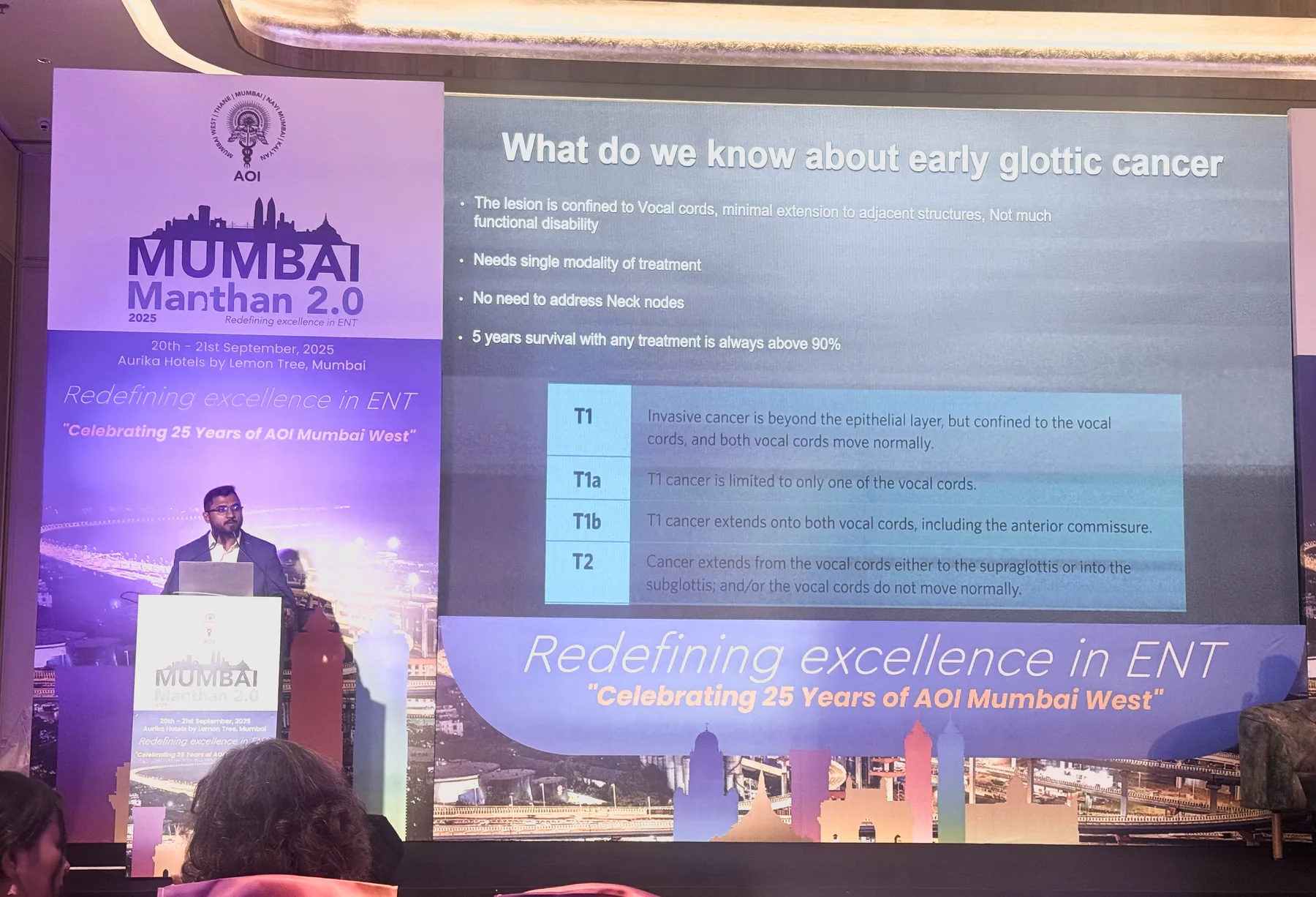 Dr Anup Srinivas speaking at Mumbai Manthan