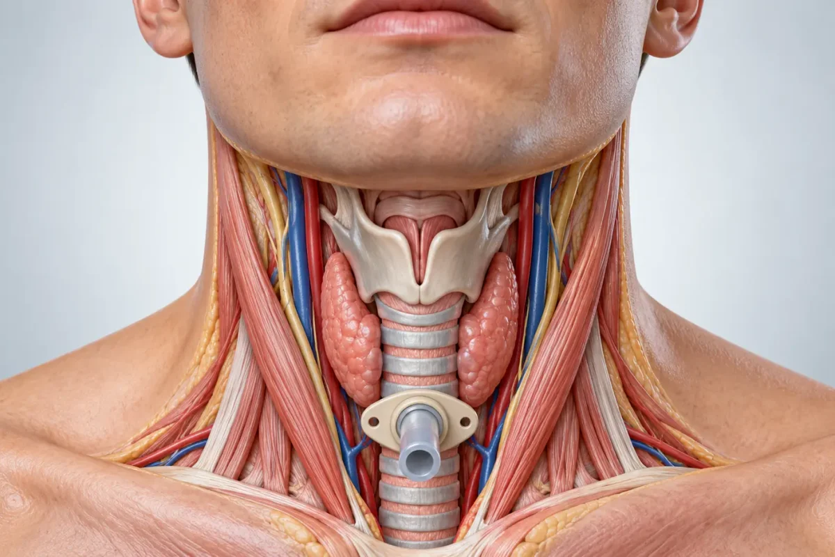 Clinical Neck Anatomy with Tracheostomy Tube